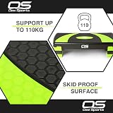 OZE SPORTS Aerobic Stepper Platform 2-5 Level Adjustable Green 5 Steps view 4
