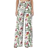 JZC Women's Palazzo Lounge Pants Stretchy Wide Leg Casual Pants Comfy High Waist Flowy Pants S-3XL
