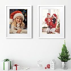 Egofine 16x20 Solid Wood Poster Frame Matted for