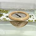Aquarium Floating Betta Fish Skins, Betta or Shrimp Feeder, Cave and Hammock, Small Fish Feeding Rings, Aquarium Hiding Feeding Decorative Accessories (Wood Color)