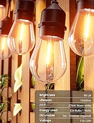Svater Outdoor String Lights 150FT, E26