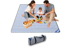 SunnyTrail Large Waterproof Picnic Blanket 80"x80" – Extra Large Outdoor Mat for Beach, Park, Grass, Lawn, Camping, Sandproof & Portable, Foldable Rug, Wedding Registry Gift for Family & Travel