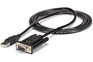 StarTech.com USB to Serial Adapter – Null Modem – FTDI USB UART Chip – DB9 (9-pin) – USB to RS232 Adapter