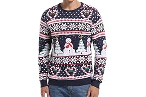 *daisysboutique* Men's Holiday Reindeer Snowman Santa Snowflakes Sweater