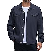 COOFANDY Men's Cotton Denim Jacket Lightweight Trucker Western Jackets Casual Fashion Jean Coat