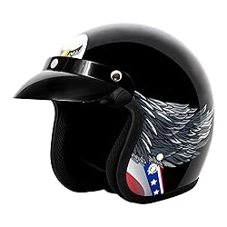 VCAN V85C 3/4 Open Face Motorcycle Helmet DOT
