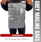 JeeJaan 100 Grey Parcel Bags 13x19 in Strong Self-Sealing Poly Mailers 50-55µm view 2
