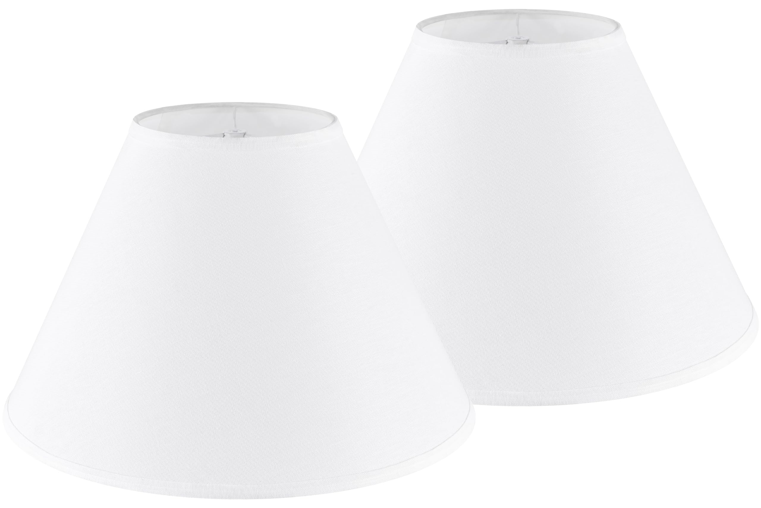 Photo 1 of GO&SO 2pcs Pure White Large Lamp Shades,Empire Lamp Shade 6.5" Top x 16.3" Bottom x 10.5" High,Replacement Lamp Shade for Table Lamp,Floor Lamp,Natural Linen Hand Crafted Lamp Cover, Assembly Required