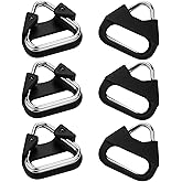 Yuanchu 6Pcs Stainless Steel Triangle Split Rings, Camera Strap Adapter Hook Lug Ring for Cameras Shoulder Strap Hook Lanyard