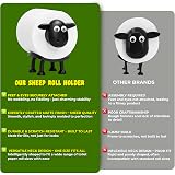 VELENTI Sheep Toilet Roll Holder - Free Standing 3D Printed Black Sheep view 5