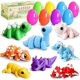 TAHAVICE 8 Pack Prefiller Easter Eggs with Cute 3D Printed Dragon& Animal, Easter Egg Hunt Toys, Fun Easter Gift Basket Stuff