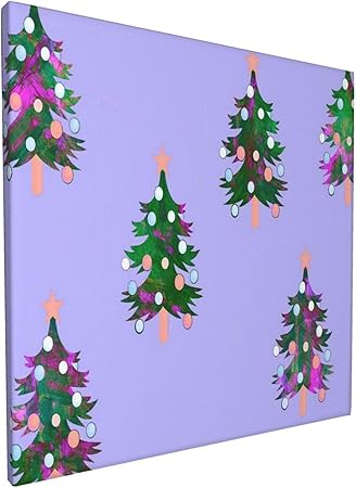 Amazon Co Jp カラークリスマスツリー 絵画 油絵 おしゃれ フレームレス 装飾画 壁画 写真をぶら下げ 現代の 軽い贅沢 北欧 シンプルさ 帆布画 リビングルーム レストラン 寝室 オフィス ホテル 背景の壁 高級 デコレーション 30x30cm Generic