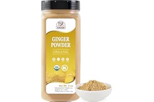 52USA Organic Ginger Powder 8oz, Finely Ground Ginger Root Powder-Premium Spice and Seasoning for Baking, Cooking & Tea, Raw, Gluten Free, Additive Free