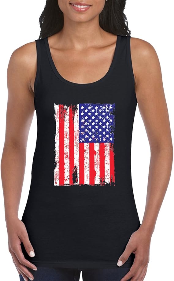 USA Vintage Flag American Flag Patriotic Women's Tank Top