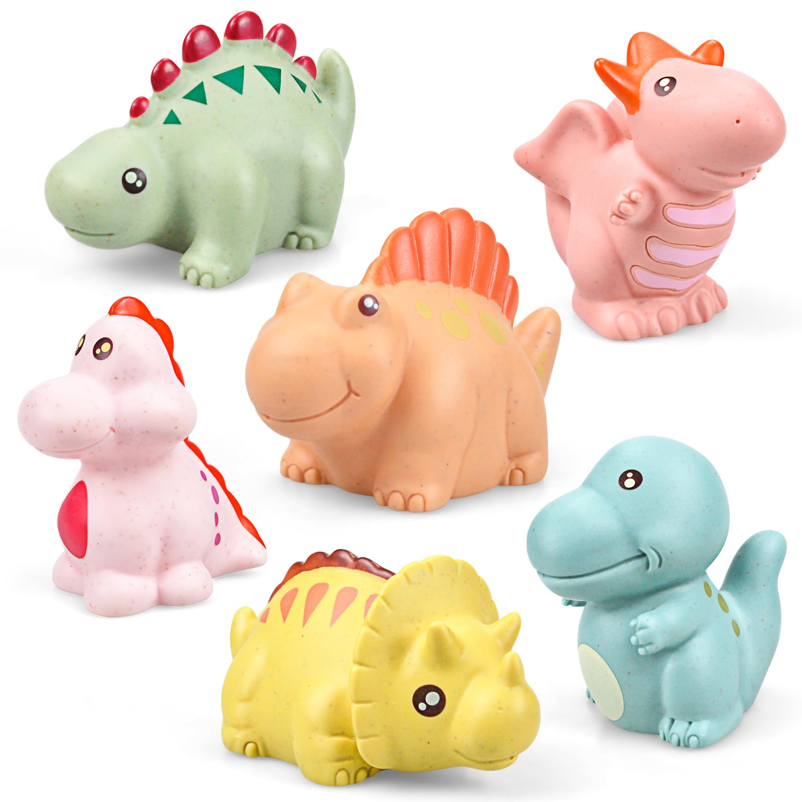 Dinosaur Bath Toys No Hole Mould Free Toddler Bath Toys for 1-3 Year Old Boys Girls Baby Bath Toys for Kids Age 1 2 3 Bath Toys Gifts for Boys Girls Toddler Age 6M+ (DINO)