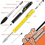 KEZKALS 9-in-1 2-Pack Multifunction Pen Set Gift for Men Dad view 3
