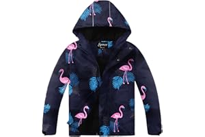 Spmor Boys Girls Waterproof Ski Jacket Hooded Snowboard Coat Windproof Winter Snow Outwear