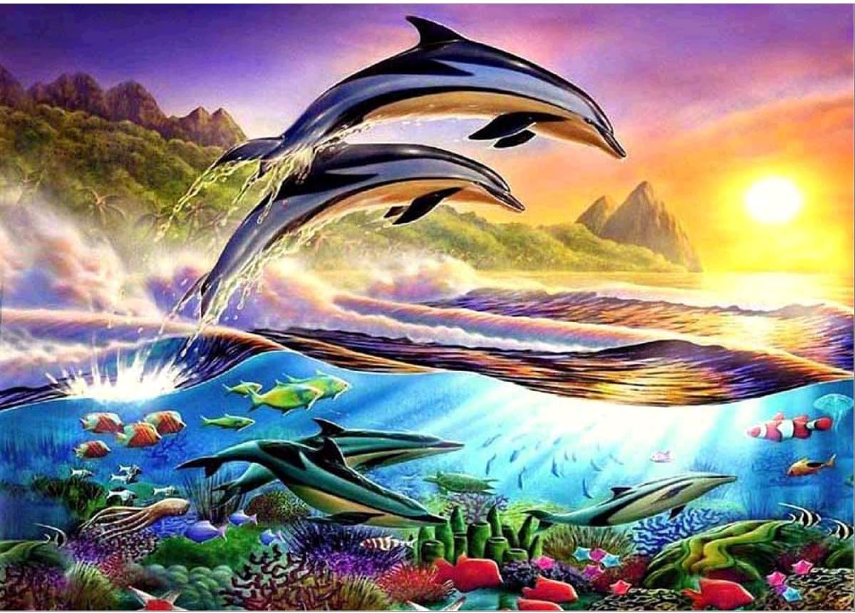 DIY 5D Diamond Painting by Number Kits Full Round Drill Rhinestone