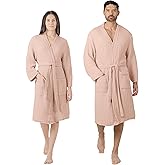 Comfy Cubs 100% Cotton Muslin Bathrobe - 4-Layer Absorbent Robe with Pockets & Belt for Bath, Spa, or Lounging