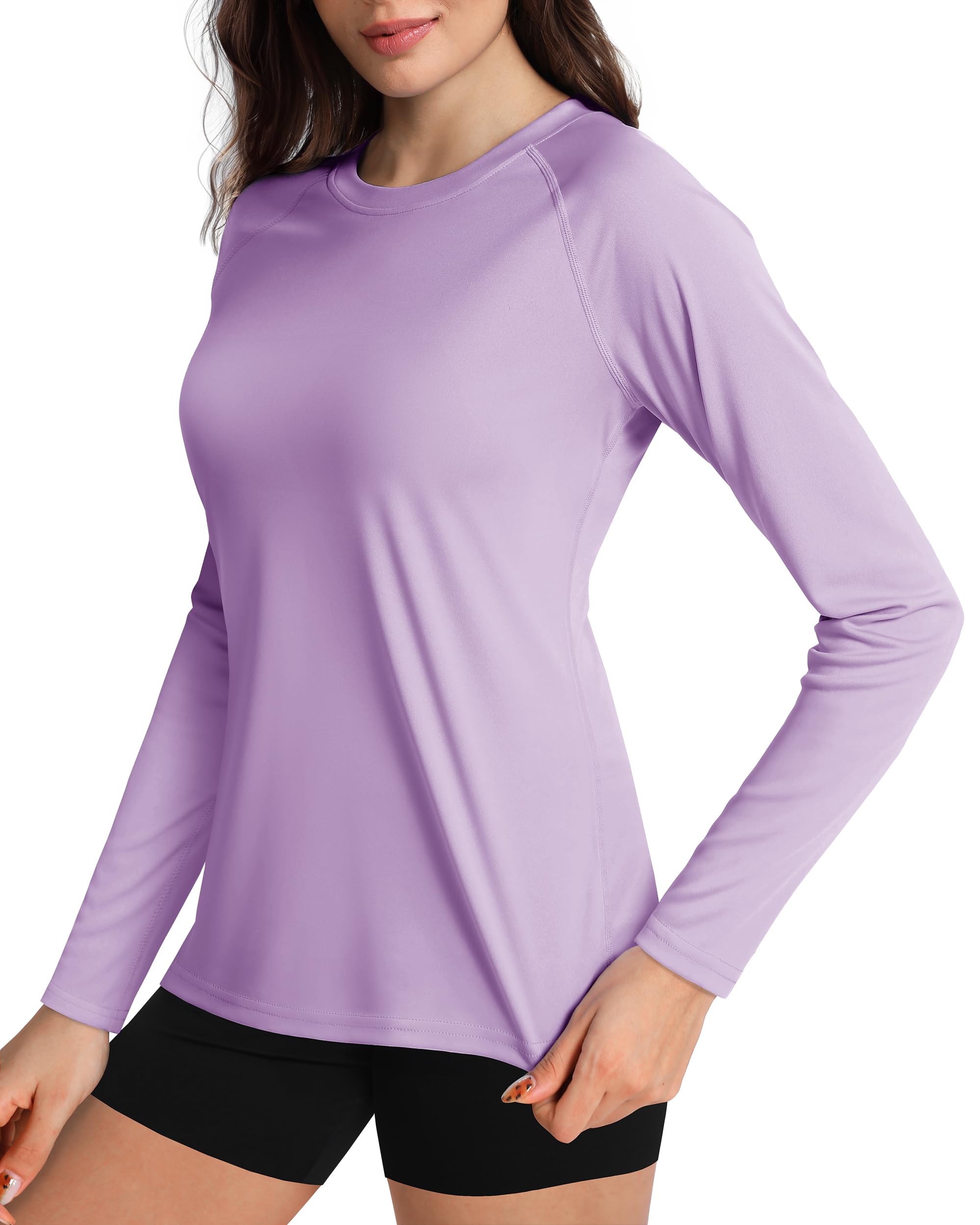 Photo 1 of ***USED NEEDS TO WASHED*** Boladeci Swim Shirts for Woman Long Sleeve Rash Guard UV Shirts UPF 50+ Sun Protection SPF Athletic Grey Purple Large