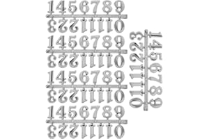HOMSFOU 5Sets Arabic Clock Numbers Decorative Numerals for Wall Clocks Premium Plastic Easy Replacement for Living and Bedroom Decor