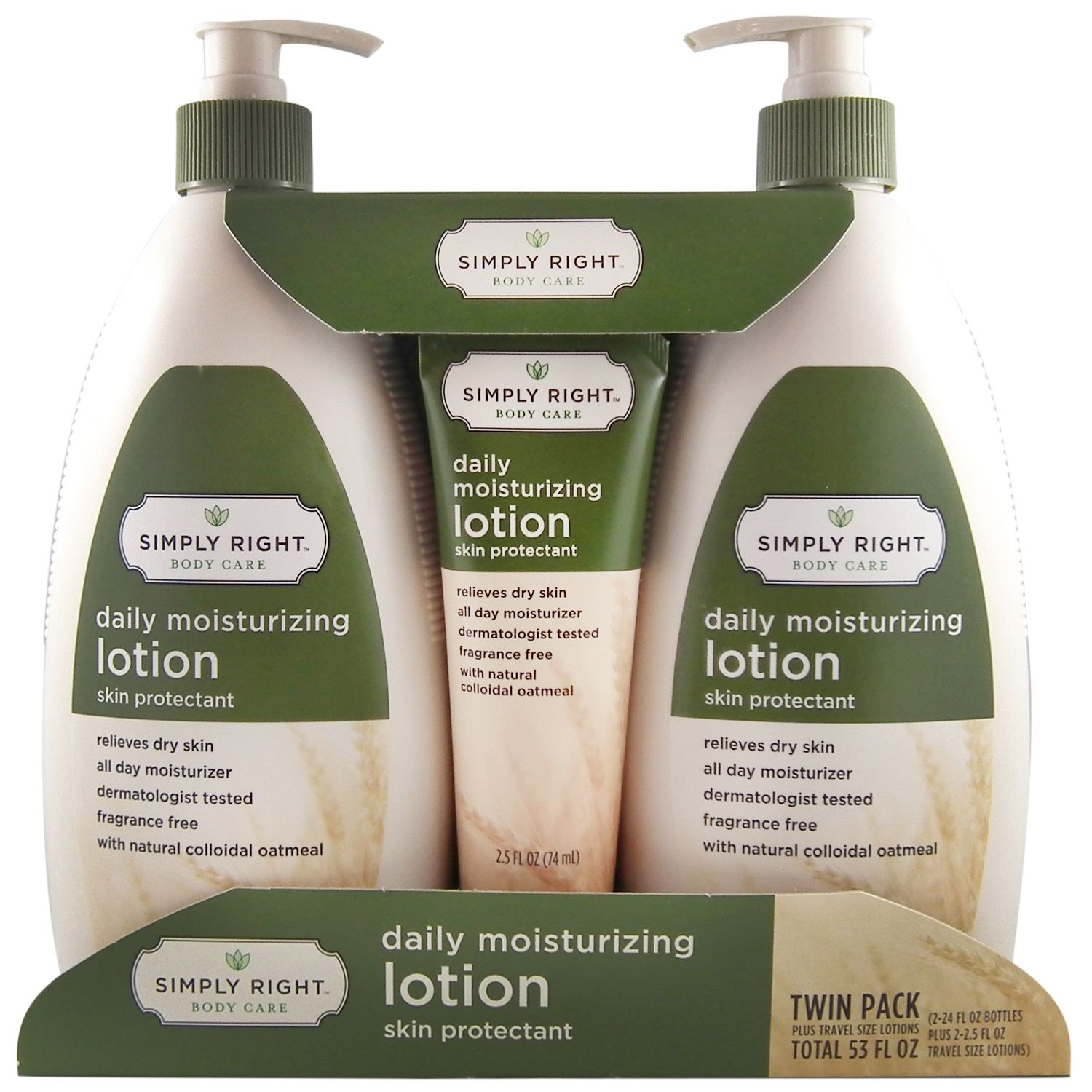 Simply Right Daily Moisturizing Lotion Twin Pack PLUS 2