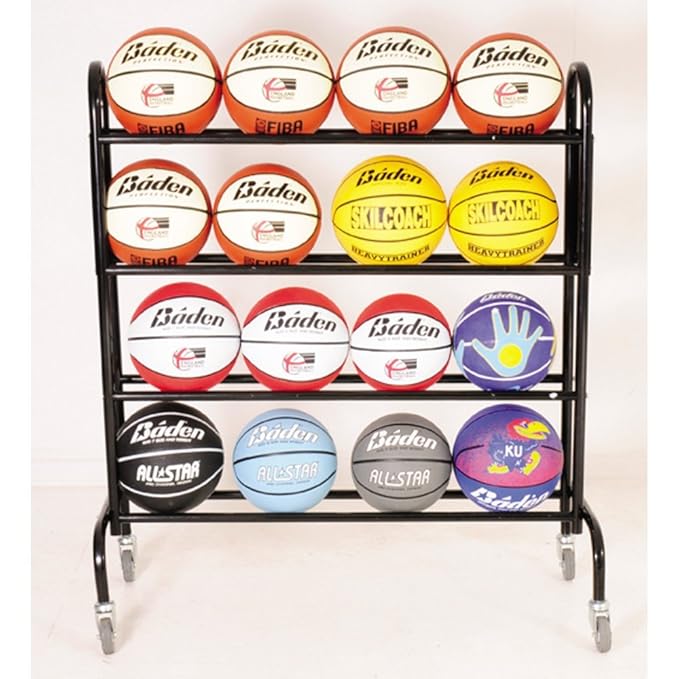 Sureshot Basketball 16 Ball Basketball Trolley Storage Amazon.co.uk