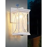 Delicavy White Outdoor Sconce Dusk to Dawn Exterior Light Fixtures Wall Mount Porch Light Modern Outdoor Wall Light Aluminum 