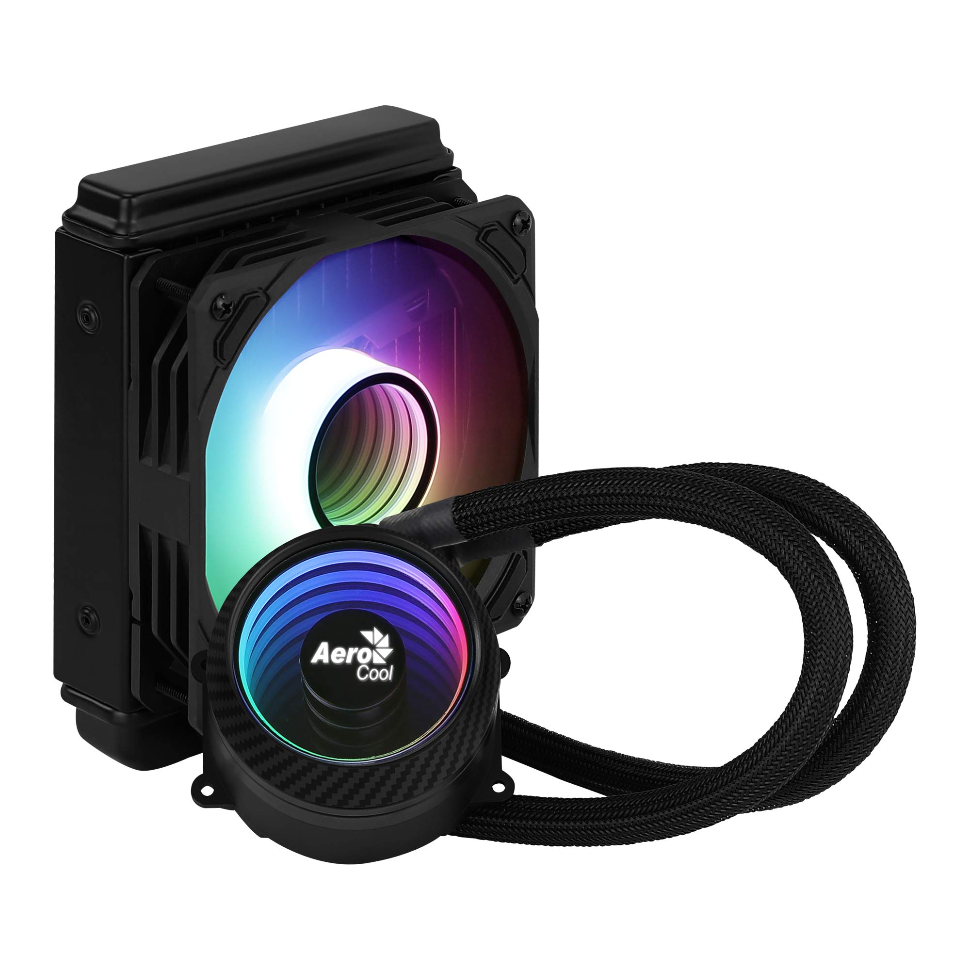 Aerocool MIRAGEL120, CPU Liquid Cooling, ARGB Fan 12cm, TDP 200W, Black
