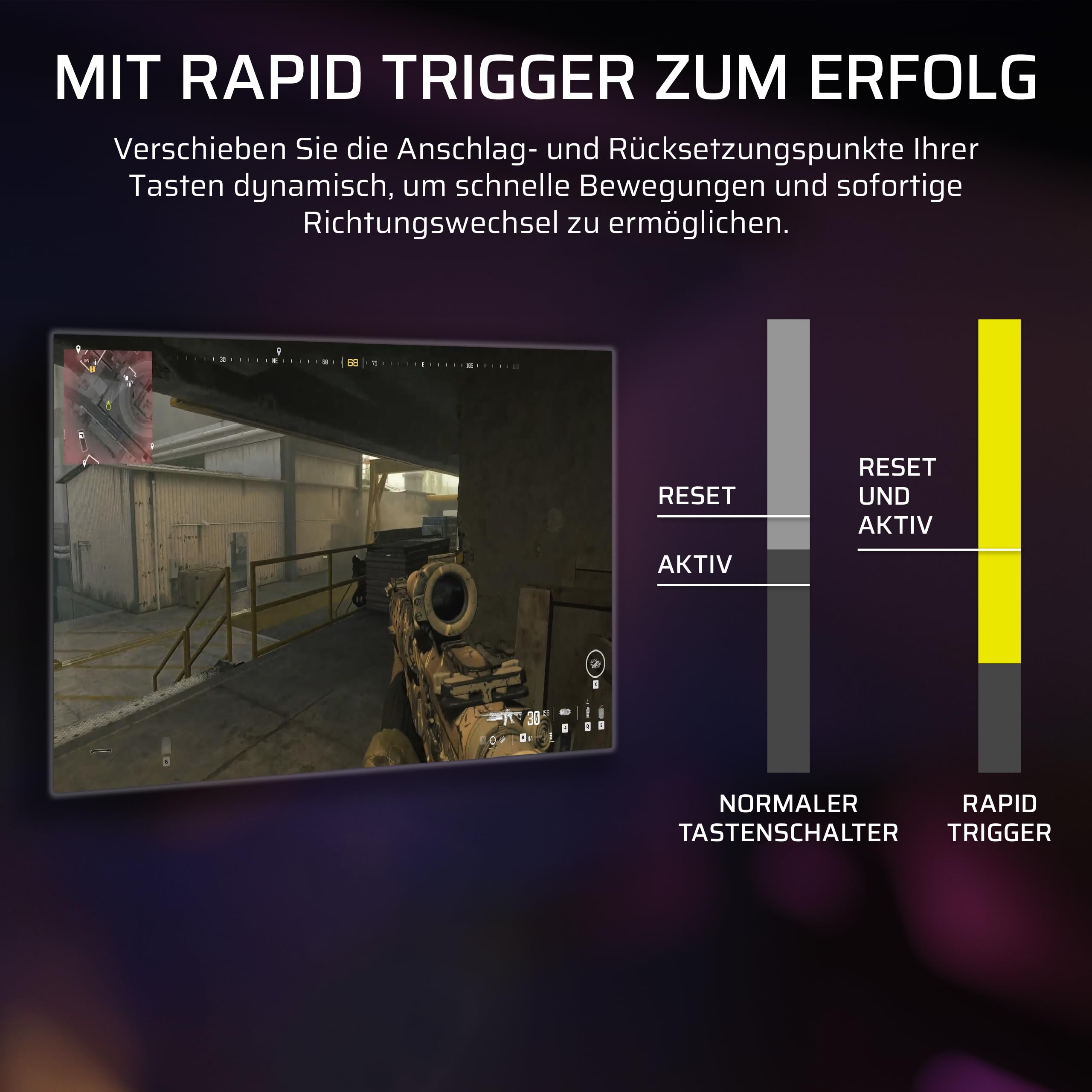 Corsair K70 PRO TKL RGB Mechanische Kabelgebundene Gaming-Tastatur – Geschmierte Hall-Effekt MGX Hyperdrive Einstellbare Schalter, Gleichzeitiger SOCD und Rapid Trigger, 8000Hz, QWERTZ – Schwarz 5