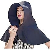 Sun Hats for Women Sun Protection Wide Brim Shawl with Neck Flap Hiking Visor Hat Outdoor Summer Protection Beach Hat