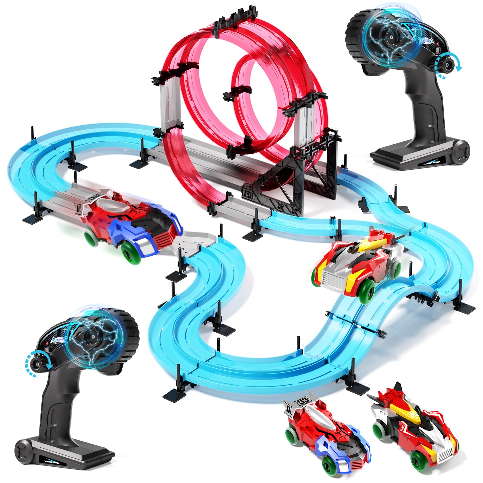 Electric Race Track Controllers Boys Toys BUBUQE Slot Car Race Track