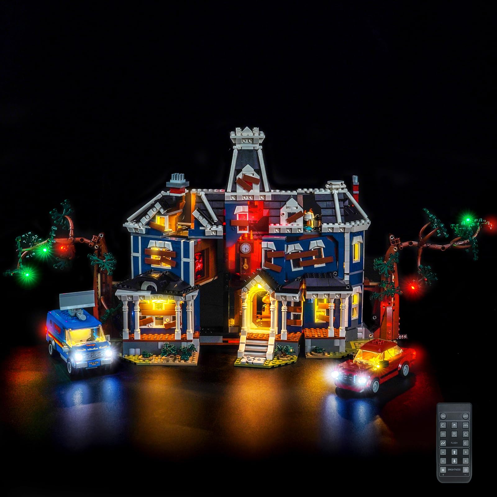Remote Control Led Light Set Compatible with Lego Stranger Things: The Creel House 11370 (No Model), Decoration Lighting Set Compatible with Lego Stranger Things The Creel House Creative Toys