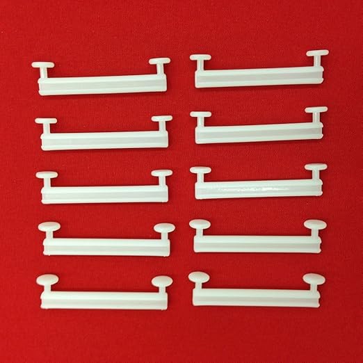 Easy-Shadow - 50 Stück Schlaufengleiter für 70 mm 70mm Schlaufen ohne Schlitz - Gleiter 7 cm 7m Innenlauf für Schlaufenschals / Schlaufenvorhang passend für Gardinenschienen Gardinenstange Vorhangschienen Gardinenbretter Gardinen Laufschienen Deckenleiste - weiß