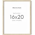 HAUS AND HUES 16"x20" Beige Natural Oak Wood Frames for Posters, 16x20 Frame Wood, 16x20 Poster Frames for Wall, 16x20 Frame Light Wood, Picture Frames 20x16 (Beige Oak)