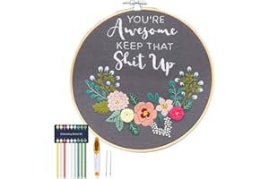 Cooliya Embroidery Kit for Beginners, Modern Art Craft Kit for Adults - Birthday Gift for Women, Best Friend, Daughter, Mom, Coworker