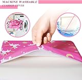 TOTIDYH Toddler Booster Seat Pink Unicorn for Dining Chair, PU Washable view 8