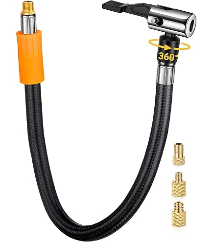 Tuyau D'extension Pour Pompe à Air - 37 Cm, Cuivre Et Caoutchouc, Connexion Rapide Pour Pneus Vélo/voiture