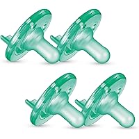 Philips AVENT Soothie Pacifier, 0-3 Months, Green, 4 Pack, SCF190/41