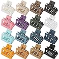 16 Pack Medium Small hair clips for Women 2 Inch Small Matte Rubber Coating Hair Claw Clips for Women Thin Short hair,Strong Hold jaw clips