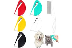 BSRESIN 5 Pcs Grooming Combs - Knotting and Hair Removal Tool for Cats, Matted Fur Remover Sets for Dogs