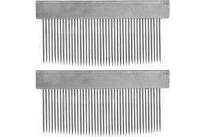 SUPVOX 2Pcs Violin Bow Hair Comb - Iron Horse Hair Combing Tool for Violin, Viola, Cello, Bass, Erhu - 2.16x1.10x0.07in