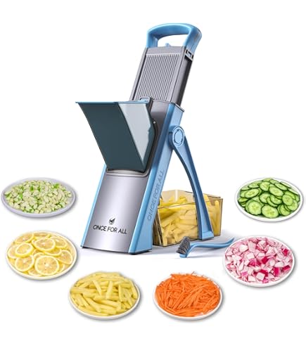 5-in-1 Vegetable Slicer & Mandoline – Multi-Blade Kitchen Slicer For Chips, Shredding & Grating