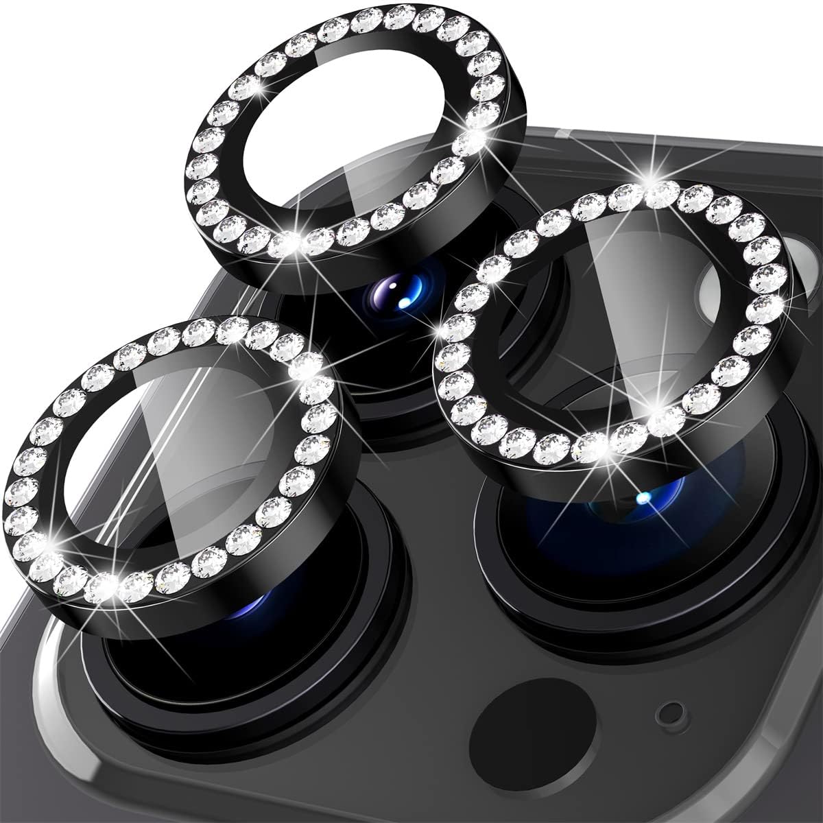 Diruite Camera Lens Protector for iPhone 14 Pro/14 Pro Max,HD Tempered Glass + Aluminum Ring Camera Protector — image 1