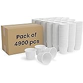 EXITOGLOBAL Paper Medicine Cups Disposable 1 oz 4900 Pcs Condiment Souffle Cups