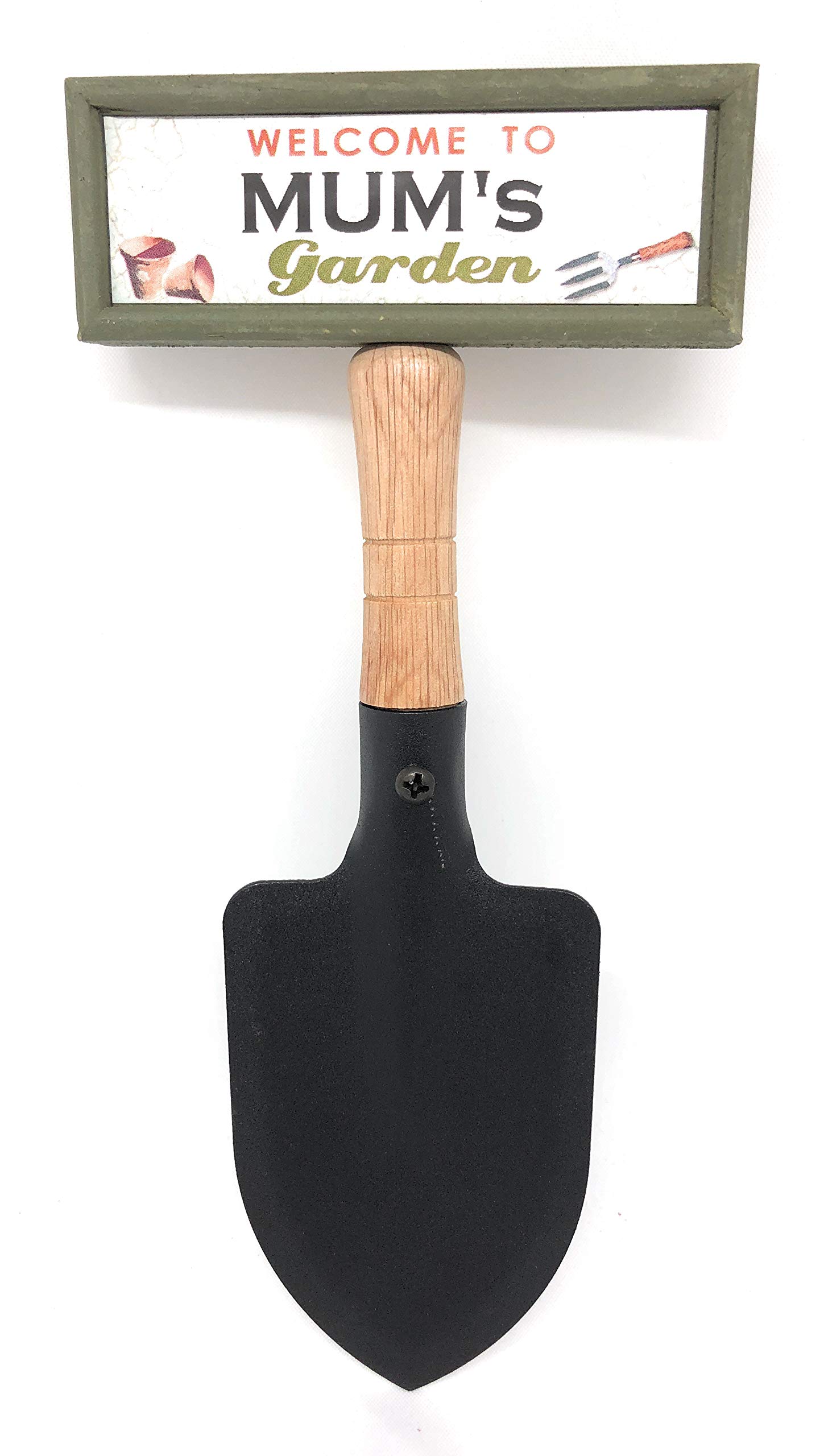 tlm wholesale Welcome to Mum's garden hanging shovel sign