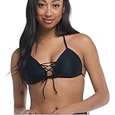 Body Glove Smoothies Baby Love Solid Molded Cup Triangle Push Up Bikini Top Swimsuit