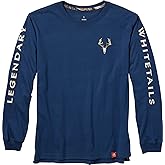 Legendary Whitetails Men's Long Sleeve T-Shirt Graphic Tee Preshrunk 100% Heavyweight Cotton