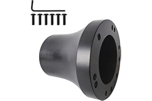 GREENCHOOSY Steering Wheel Adapter Golf Cart 5/6 Hole Steering Wheel Hub Adapter for Club Car Precedent(Black)