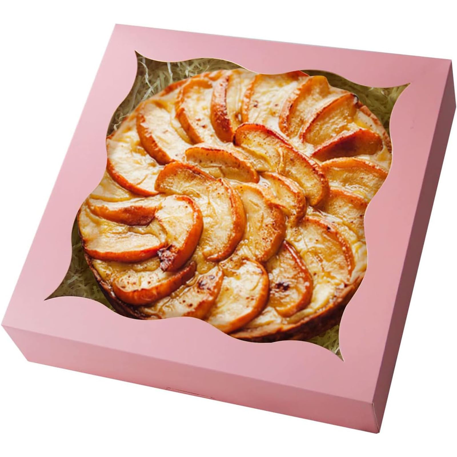 Photo 1 of qiqee Auto-pop Up Pink Pie Boxes with Window 24Packs 12x12x3 Inch Cookie Donut Bakery Box